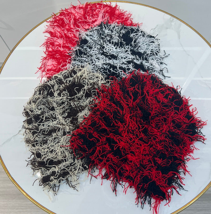 Wholesale Autumn Winter Acrylic Knitted Wool Monkey Fur Hat